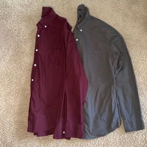 J. Crew Bundle! Two long sleeve Oxford button ups!